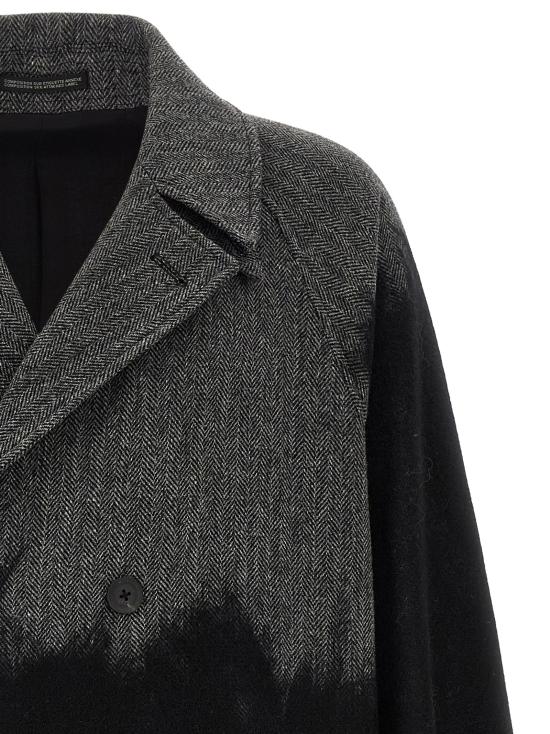 26FW 요지 야마모토 트렌치 코트 회색 톤의 코트, - YOHJI YAMAMOTO