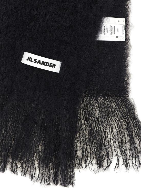 26FW 질샌더 머플러/스카프 작은 모헤어 스카프, 스카프 및 풀라드 블랙 - JIL SANDER