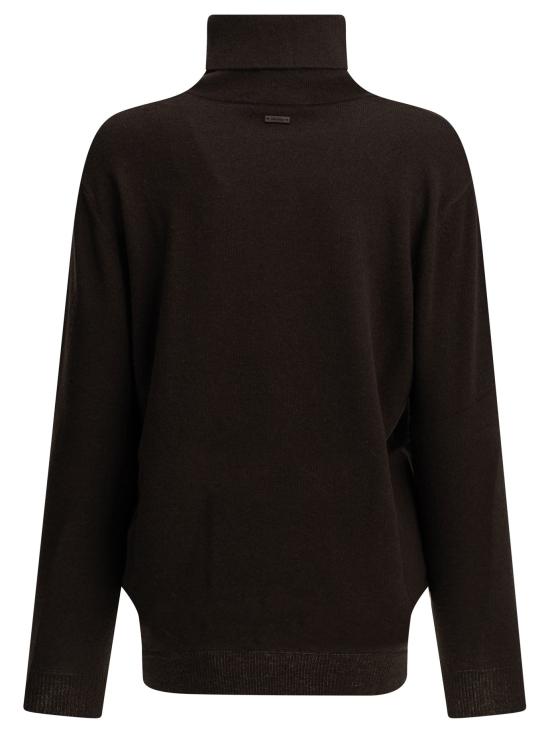 26FW 막스마라 니트웨어 울과 캐시미어 혼방 터틀넥 스웨터  브라운 - MAX MARA
