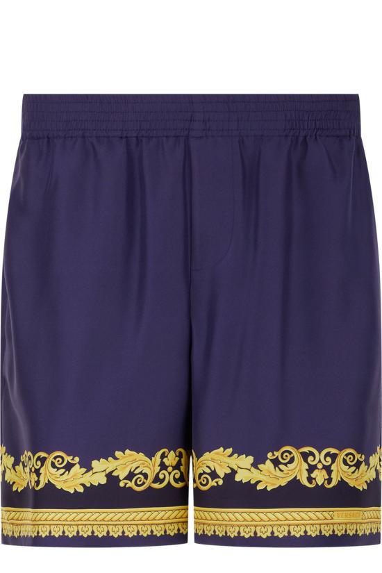 26FW 베르사체 숏팬츠 10222251A19254 5UL30 NAVY AUBERGINE GOLD