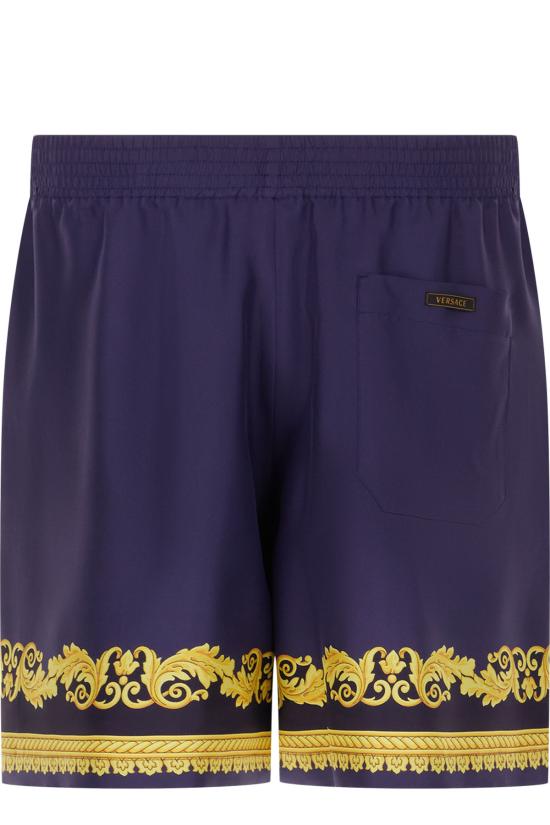 26FW 베르사체 숏팬츠 10222251A19254 5UL30 NAVY AUBERGINE GOLD - VERSACE