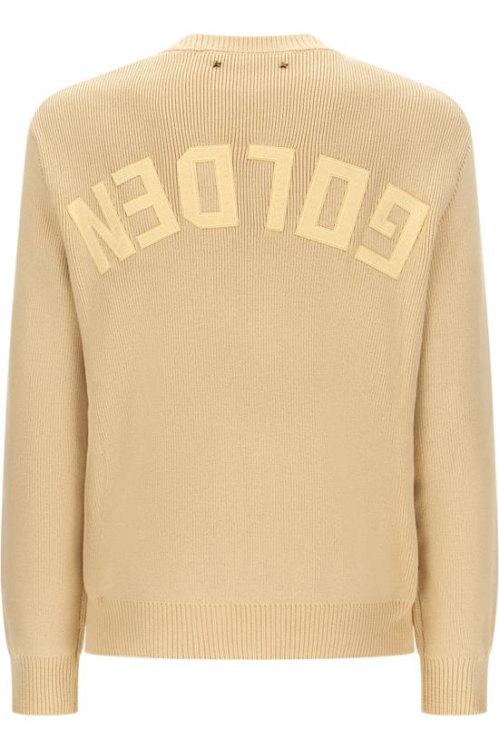 26FW 골든구스 Golden 레터링 밀리터리 크루넥 스웨터 GMP00841P001972 55550 TRAVERTINE - GOLDEN GOOSE