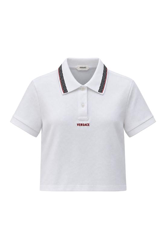 26FW 베르사체 폴로 티셔츠 10259671A18688 1W000 OPTICAL WHITE