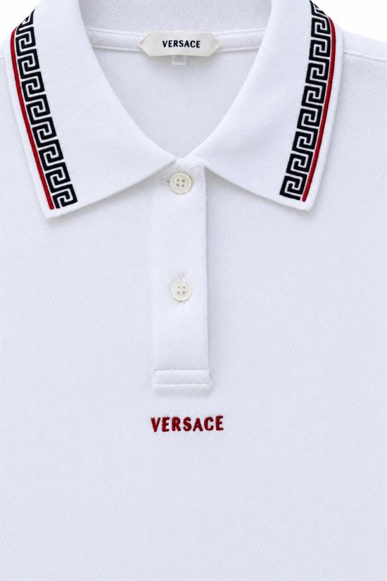 26FW 베르사체 폴로 티셔츠 10259671A18688 1W000 OPTICAL WHITE - VERSACE