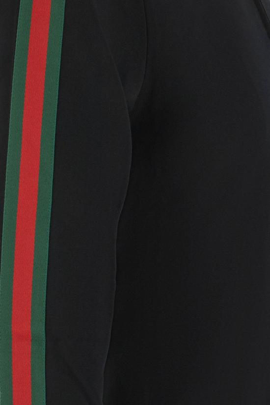 26FW 구찌 비스코스 저지 웹 스탠드칼라 집업 재킷 A004E2XJHZO 1000 Black - GUCCI