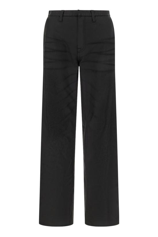 26FW 구찌 웹 디테일 코팅 코튼 트윌 데님 팬츠 A006GGXDDH3 1000 Black