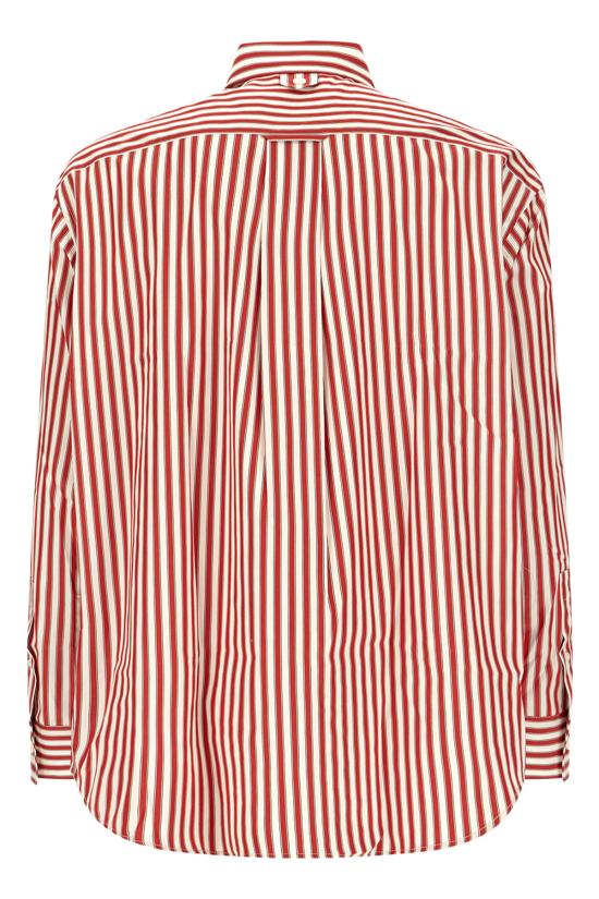 26FW 아미 셔츠 USH867CO0250 A219 ROUGE RUBIS BLANC - AMI