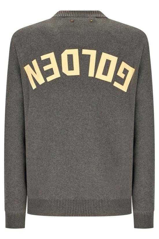 26FW 골든구스 로고 코튼 라운드넥 스웨터 GMP00841P000662 60304 DARK GREY MELANGE - GOLDEN GOOSE