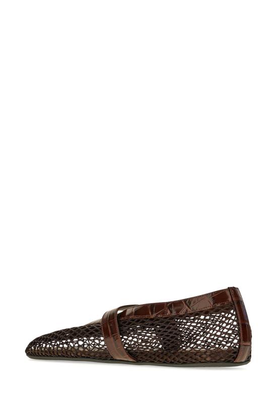 26FW 알라이아 플랫 슈즈 AA3A069I294 730 Brown - ALAIA