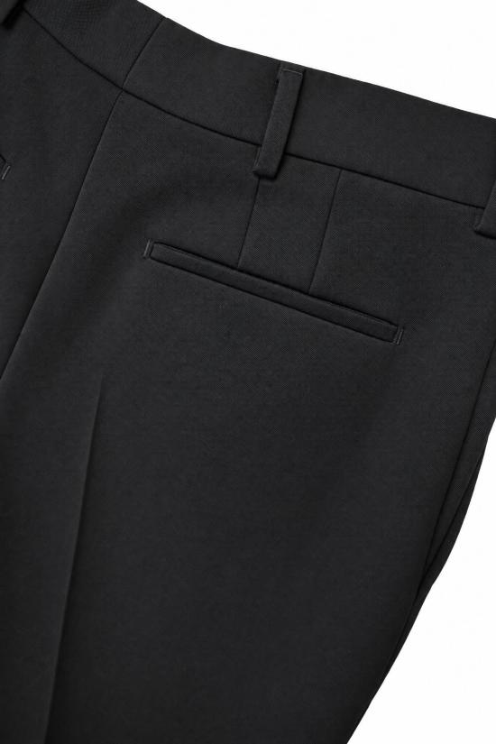 26FW 생로랑 플루이드 그레인 드 푸드르 포멀 슬랙스 A000O7Y7E63 1000 NOIR - SAINT LAURENT
