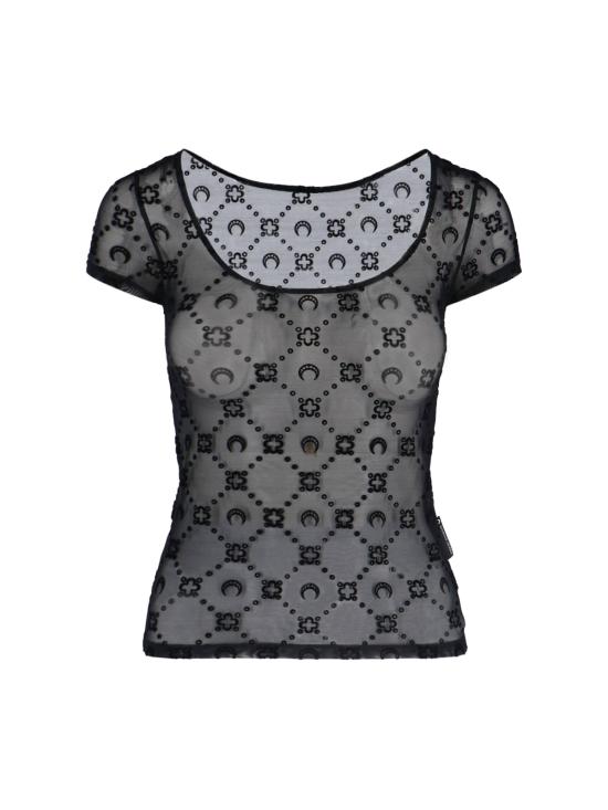 26FW 마린세르 반팔 티셔츠 WTO389A CJER0005 BK99 BLACK