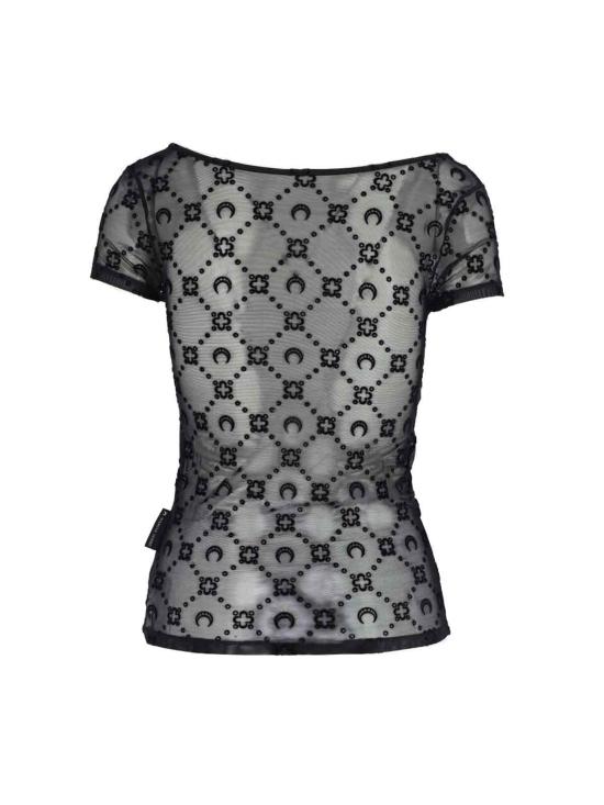 26FW 마린세르 반팔 티셔츠 WTO389A CJER0005 BK99 BLACK - MARINE SERRE