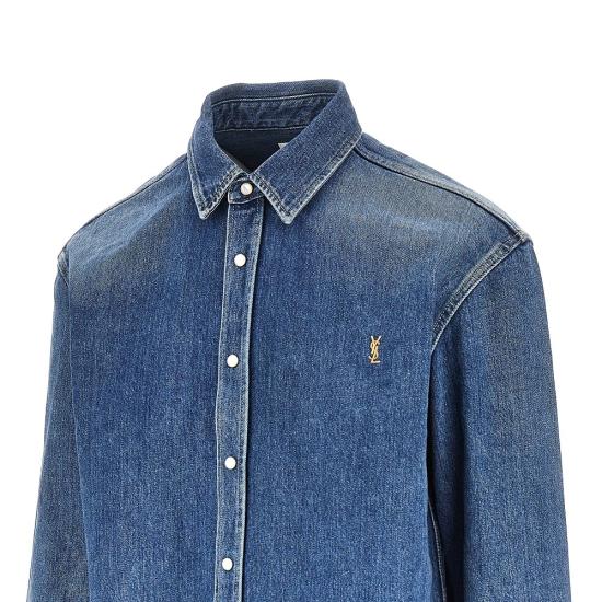 26FW 생로랑 셔츠 862246Y20PA Blue - SAINT LAURENT