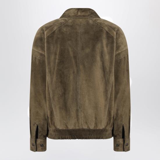 26FW 생로랑 가죽 자켓 836513YCEM2 Green - SAINT LAURENT
