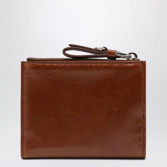 26FW 미우미우 로고 글로시 레더 지갑 5ML0502A44 Brown - MIU MIU