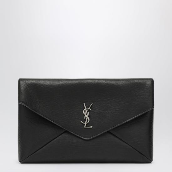 26FW 생로랑 카산드라 라지 엔벨로프 파우치 778181AACIA Black