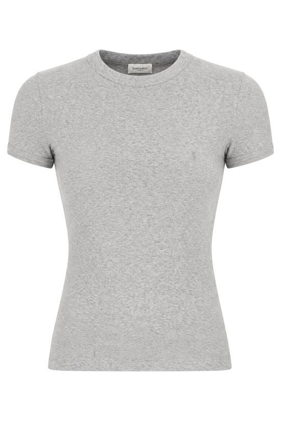 26FW 생로랑 반팔 티셔츠 869630 Y38BD 1403 GRIS CHINE DOM