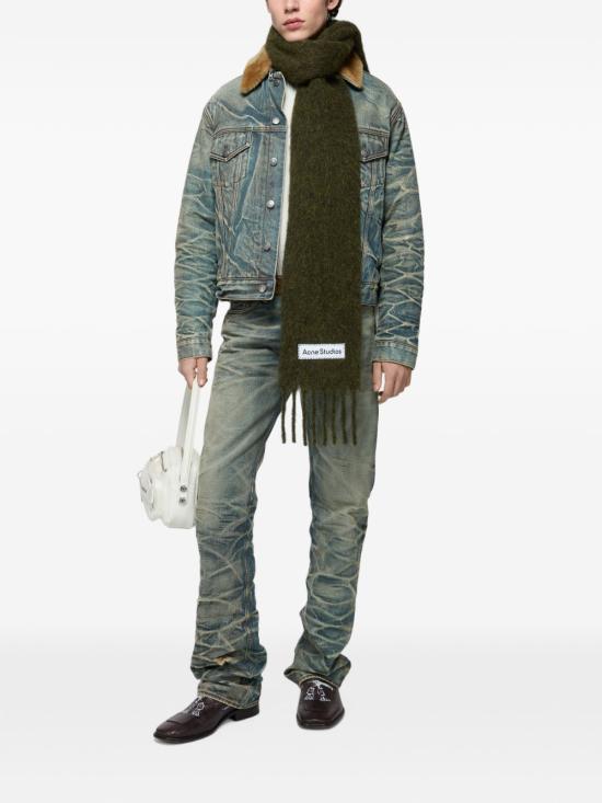 26FW 아크네 스튜디오 벨리 스키니 모헤어 머플러 CA0443 AAY GREEN - ACNE STUDIOS