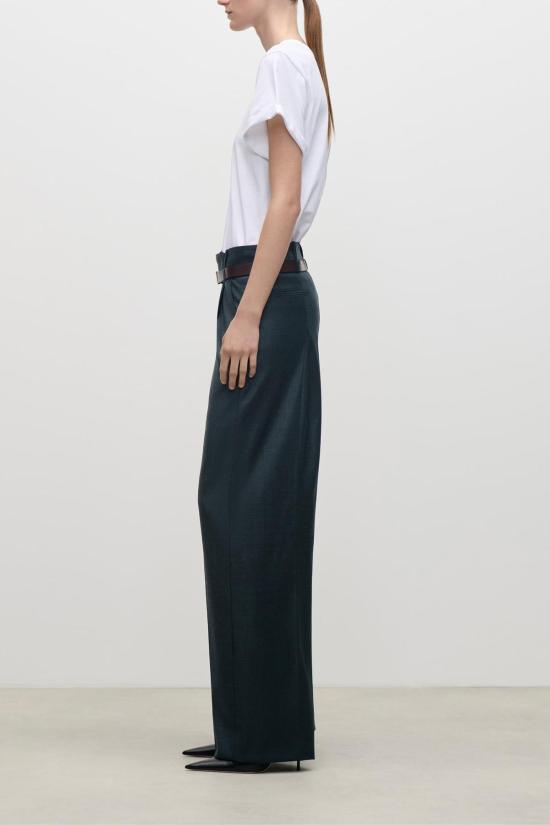  빅토리아 베컴 스트레이트 팬츠 에델 클래식 울 팬츠 마시 그린 - VICTORIA BECKHAM