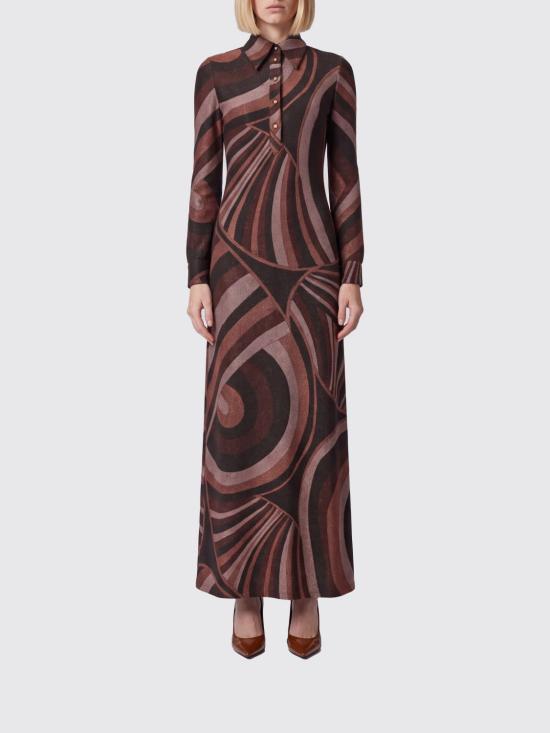 26FW 푸찌 롱 원피스 6UJI656U867 011 Burgundy