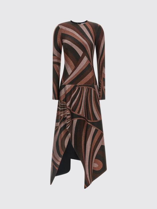26FW 푸찌 롱 원피스 6UJI066U867 011 Burgundy - PUCCI