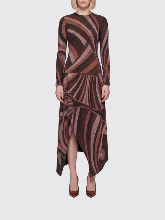 26FW 푸찌 롱 원피스 6UJI066U867 011 Burgundy