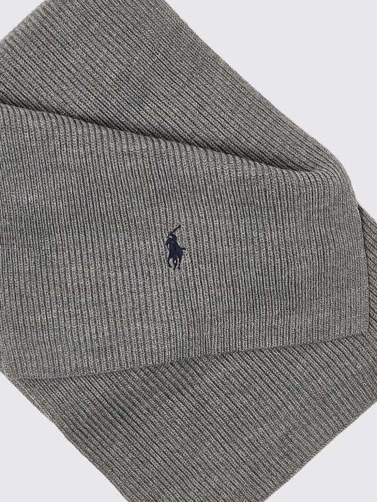 26FW 폴로 랄프로렌 포니 로고 자수 립 니트 스카프 710886136 003 Grey - POLO RALPH LAUREN