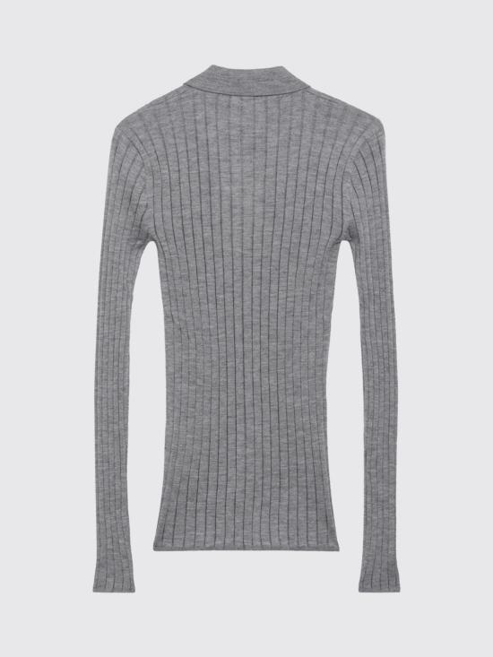 26FW 토템 슬림 리브 셔츠 263WRT0836YA0293 074 Grey - TOTEME