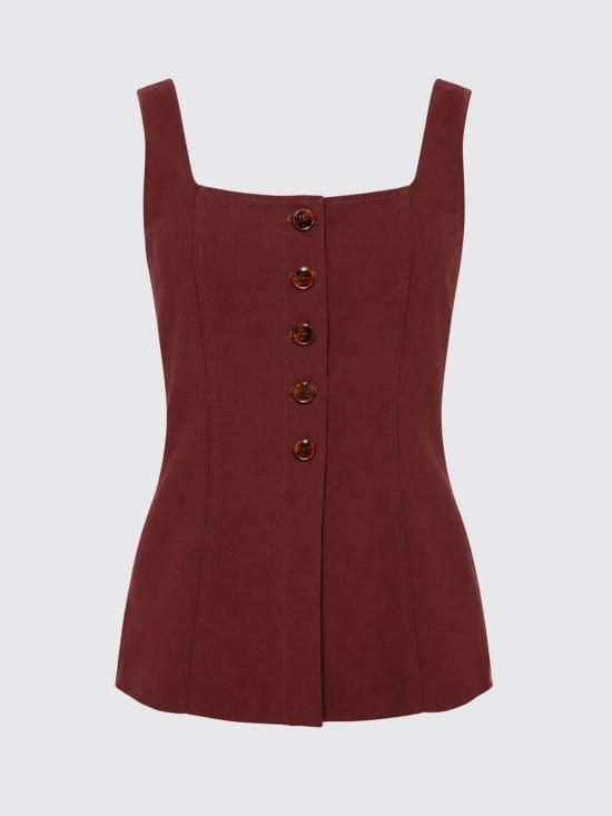26FW 파트리지아페페 탑 8C0204A6F5 B887 Brown - PATRIZIA PEPE
