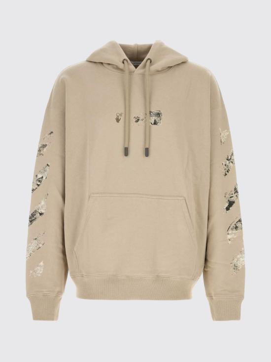 26FW 오프화이트 후드 티셔츠 44MBB085F26F004031 STRING Beige - OFF WHITE