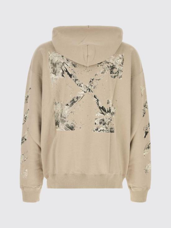26FW 오프화이트 후드 티셔츠 44MBB085F26F004031 STRING Beige - OFF WHITE