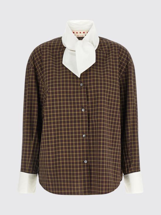 26FW 마르니 셔츠 CAMA0706QSUTC689 CHM61 Brown - MARNI