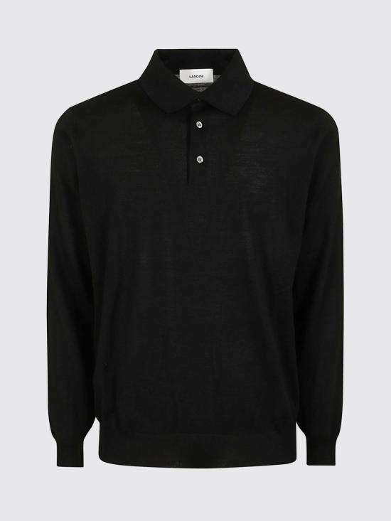 26FW 라르디니 폴로 티셔츠 CNLPML62CN64021 999 Black - LARDINI