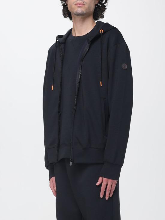 26FW 세이브더덕 후드 티셔츠 DF1170MGLEE23 10000 Black - SAVE THE DUCK