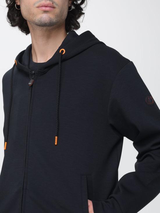 26FW 세이브더덕 후드 티셔츠 DF1170MGLEE23 10000 Black - SAVE THE DUCK