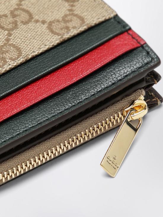 26FW 구찌 WEB GG 캔버스 지갑 A00729FAGI8 9656 Beige - GUCCI