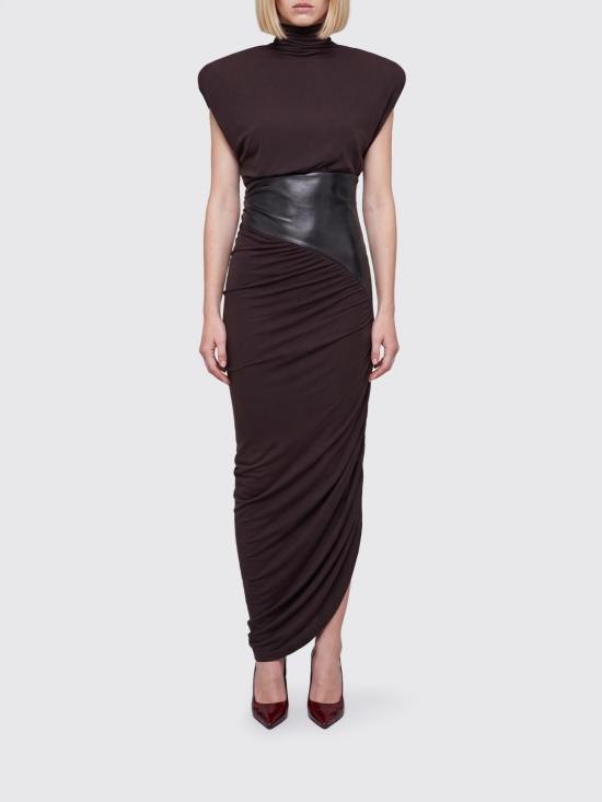 26FW 안다마네 롱 원피스 T200121ATJV053 ROUGENOIR Burgundy