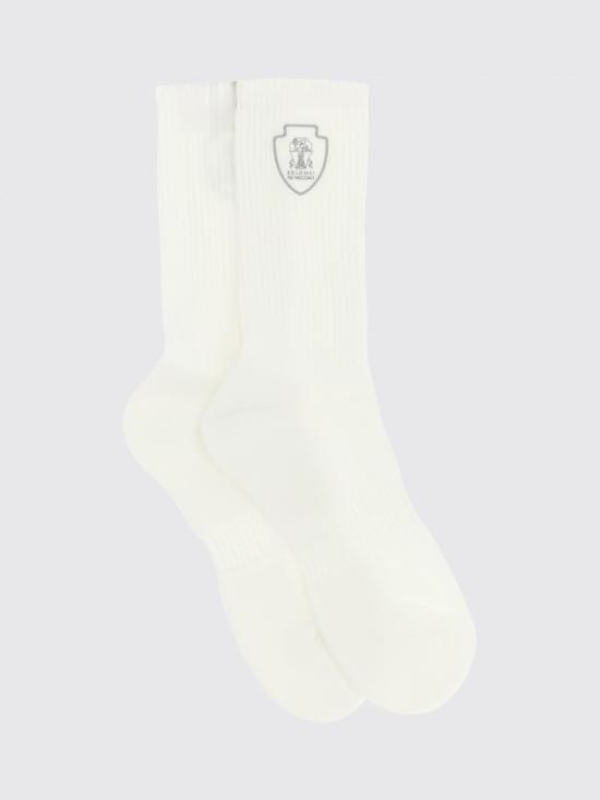 26FW 브루넬로 쿠치넬리 양말 MCS95585T CR59 White