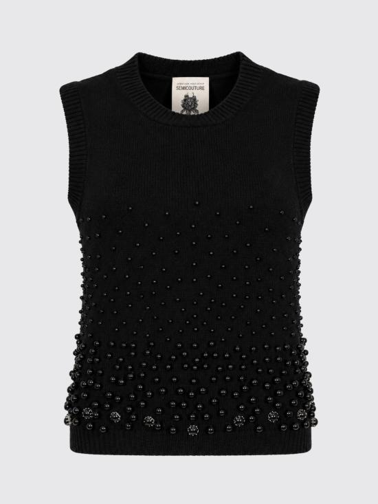 26FW 세미쿠튀르 탑 Y6WH60 Y690 Black - SEMI-COUTURE