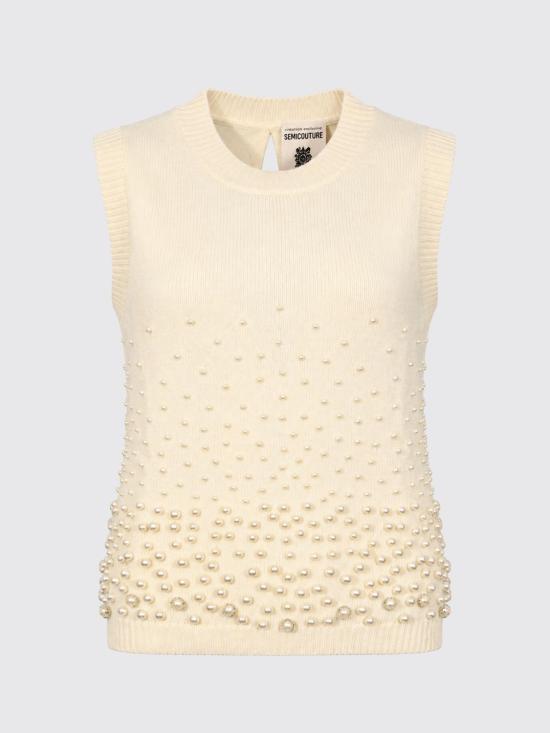 26FW 세미쿠튀르 탑 Y6WH60 A193 Butter - SEMI-COUTURE