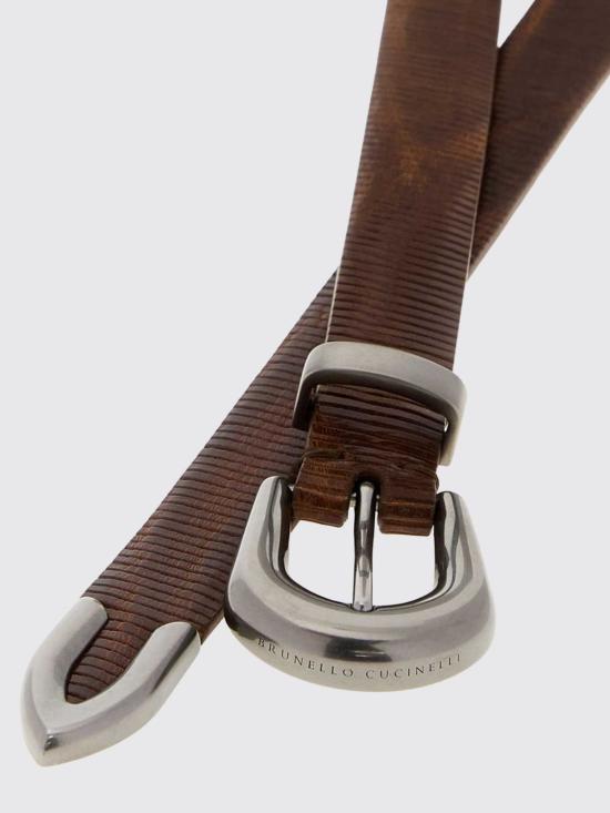 26FW 브루넬로 쿠치넬리 레귤러 벨트 M0GUAC293P C8745 Brown - BRUNELLO CUCINELLI