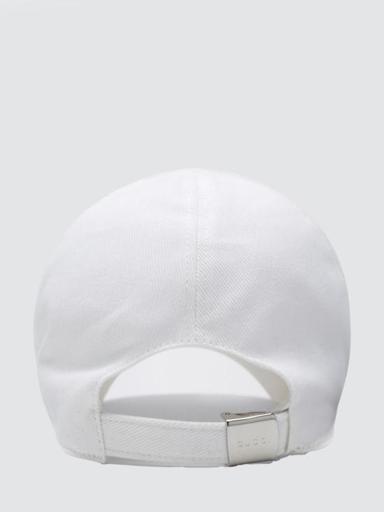 26FW 구찌 크리스탈 로고 볼캡 A005HY3HBNR 9000 White - GUCCI