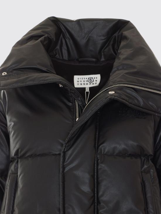 26FW MM6 메종마르지엘라 패딩 포우 레더 자켓 S52AM0368M36016 900 Black - MM6 MAISON MARGIELA