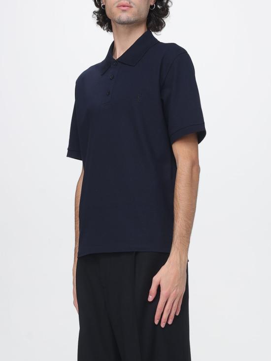 26FW 생로랑 폴로 티셔츠 A001BFY38EK 8060 Navy - SAINT LAURENT