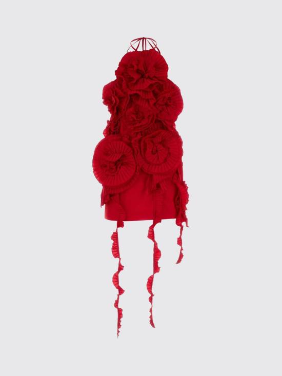 26FW 블루마린 롱 원피스 RF6046T88642A841A X0824 Red - BLUMARINE