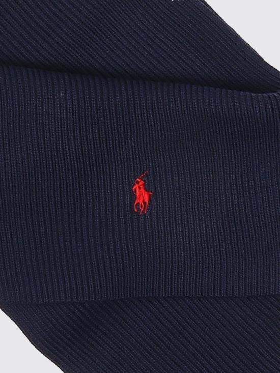 26FW 폴로 랄프로렌 포니 로고 자수 립 니트 스카프 710886136 002 Navy - POLO RALPH LAUREN