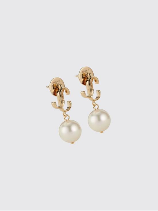 26FW 지미추 보석 JCPEARLEARRINGDXQ GOLD WHITE - JIMMY CHOO