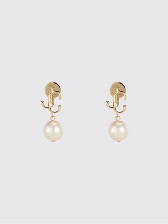 26FW 지미추 보석 JCPEARLEARRINGDXQ GOLD WHITE