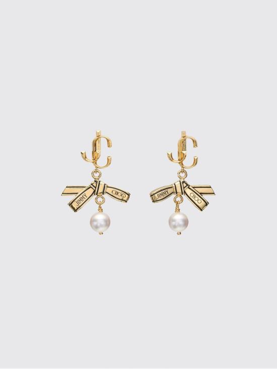 26FW 지미추 보석 RBNPEARLEARRINGJKI GOLD BLACK WHITE
