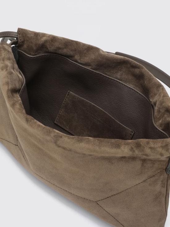 26FW 브루넬로 쿠치넬리 스웨이드 BC 듀오 파우치 백 MBDLD2808P C8187 Grey - BRUNELLO CUCINELLI